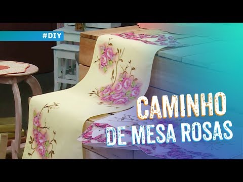 Caminho de mesa rosas por Luis Moreira e Iran Silva