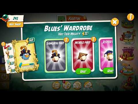 Angry Birds 2 Blues get samurai hat!!
