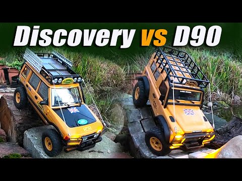 Who Wins? FCX24M Land Rover Discovery VS Defender 90 Micro Crawl-off!