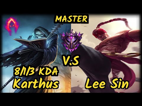 VEG AHaHaCiK (KARTHUS) vs LEE SIN - 8/1/3 KDA JUNGLE GAMEPLAY - EUW Ranked MASTER