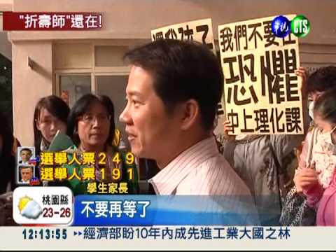師跪生嗆折壽 家長抗議要求換人