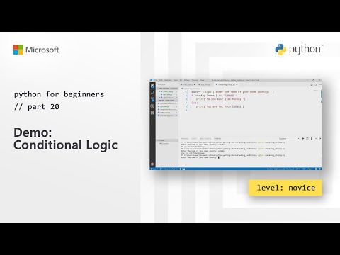 Demo Conditional Logic | Python for Beginners 20 of 44