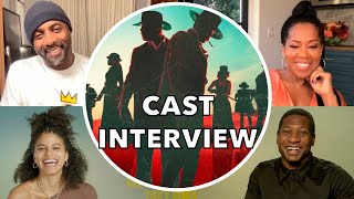 THE HARDER THEY FALL Cast Interview | Idris Elba, Regina King, Jonathan Majors, Zazie Beetz video