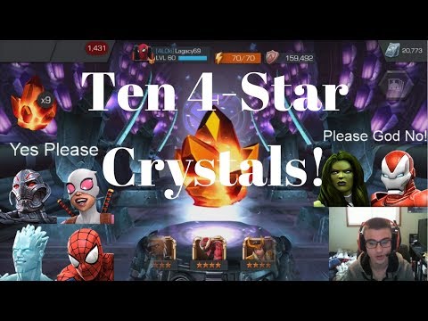 Huge 4-Star Crystal Opening! 10 Crystals!