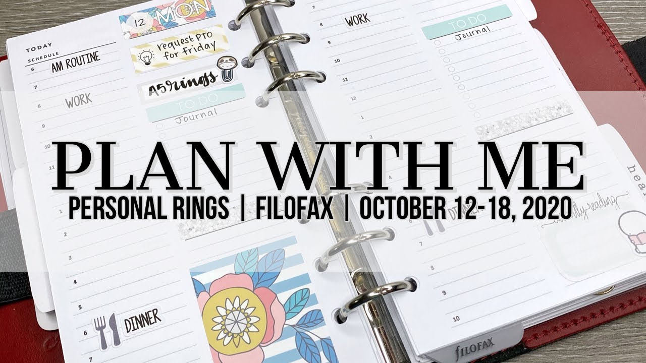 Plan with Me | Personal Filofax | Simply & Trendy Co Daily Inserts | Oct 12-18, 2020