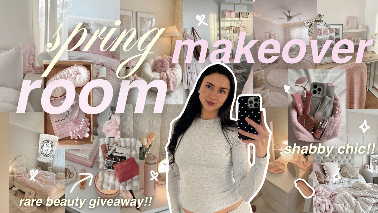 AESTHETIC ROOM MAKEOVER🎀🧸🫧 spring reset, shabby chic, pinterest inspo