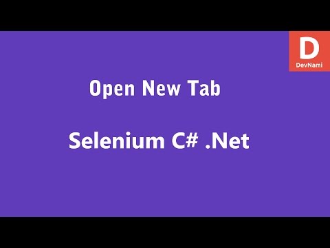 Selenium C Open New Tab