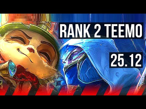 TEEMO vs SHEN (TOP) | Rank 2 Teemo, 6k comeback, 62k DMG | JP Challenger | 25.12