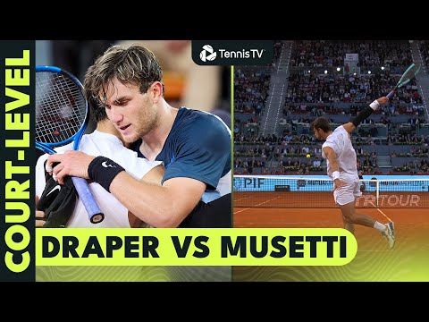 This Angle 😍 Jack Draper vs Lorenzo Musetti Highlights From New Court-Level Camera