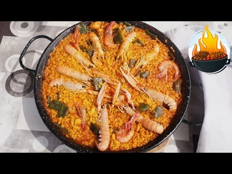 Paella de marisco a la barbacoa-Mi primera paella 🥘