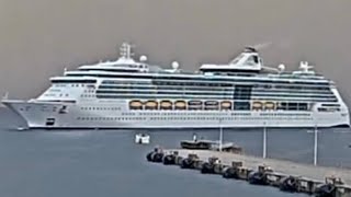 Cruise ship MV Brilliance of the seas arriving to Ajaccio