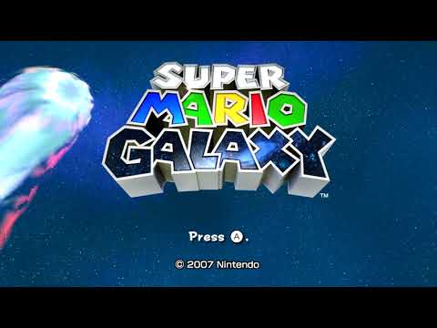 Super Mario Galaxy: Super Mario 3D All-Stars Title Screen (Switch)