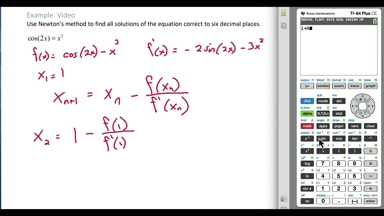 Use Newton's Method to find solutions