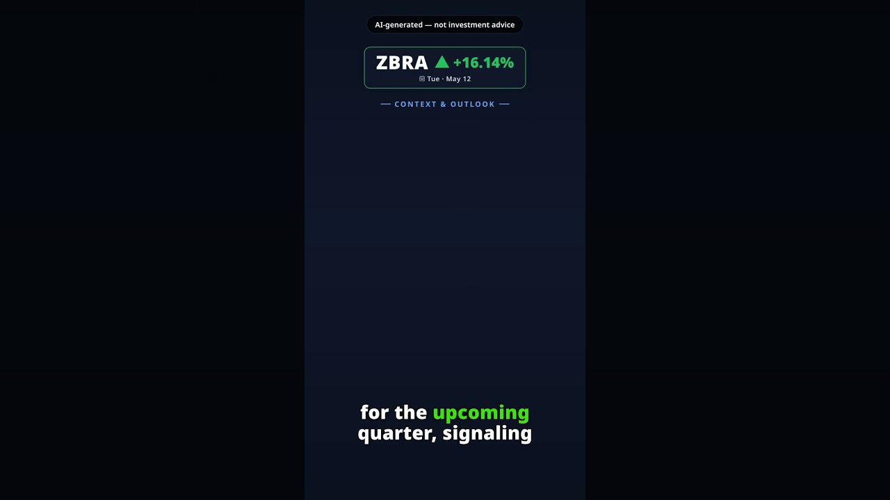 ZBRA gains 16.14% on 2026-05-12 — AI explainer