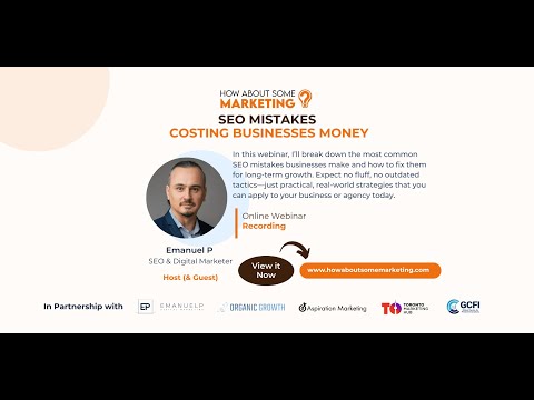 Expensive SEO Errors That Can Cost Your Business Webinar by Emanuel P SEO #howaboutsomemarketing