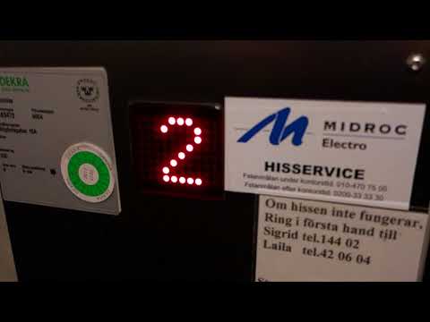 2006 Svenska TecnoLift AB Roped Hydraulic Elevator @ Trädgårdsgatan 15A, Söderhamn, Sweden.