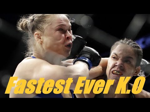 Fastest Ever Women's MMA K.O - 20secs - Ronda Rousey