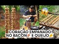 CORAÇÃOZINHO EMPANADO NO BACON E QUEIJO NA CHURRASQUEIRA Shorts