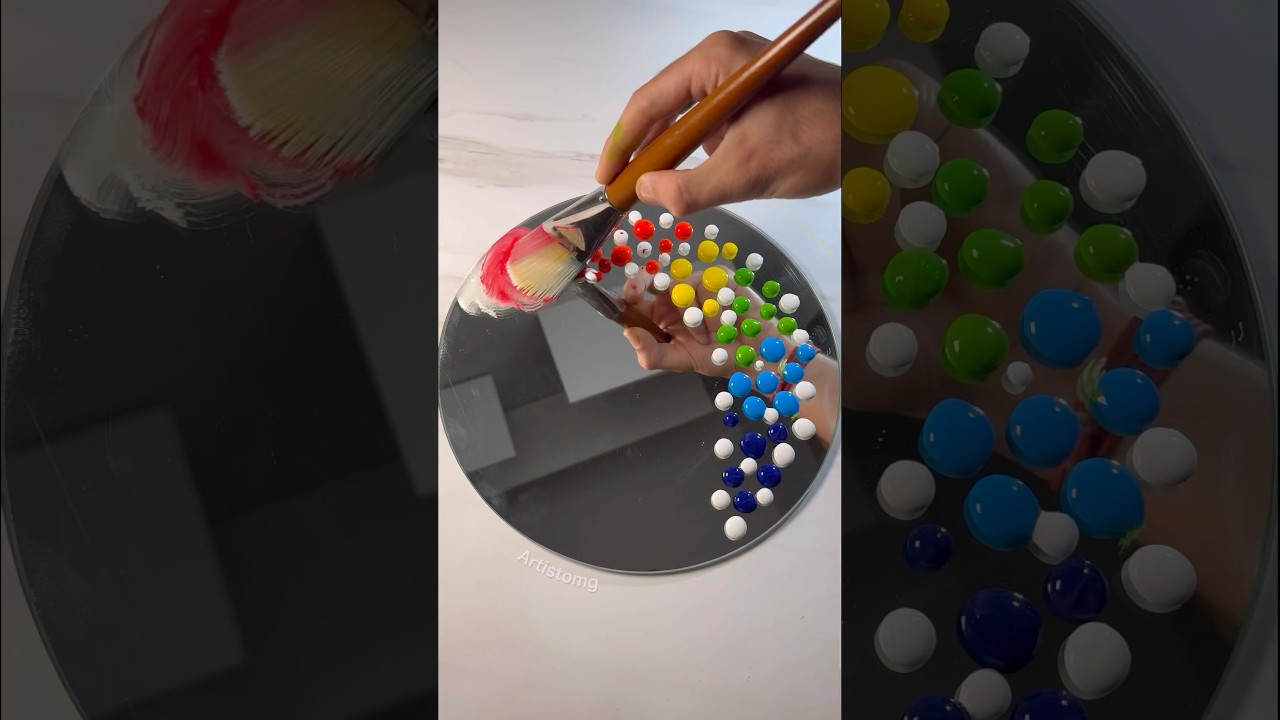 Let’s Paint A Mirror with Rainbow Colors! 🌈 #creativity #art #painting #diy