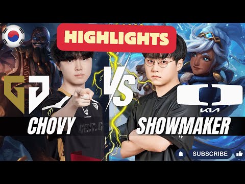 GEN Chovy vs DK ShowMaker HIGHLIGHTS - Chovy RYZE vs ShowMaker TALIYAH Mid - Patch 26.1 KR Ranked