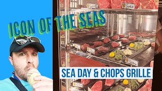 Relaxing Sea Day on Icon of the Seas | Chops Grille Dinner Review