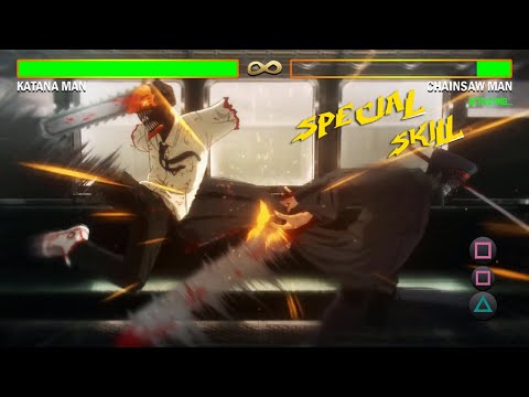 Denji The Chainsaw Man VS Katana Man With Healthbars | Chainsaw Man Final Fight