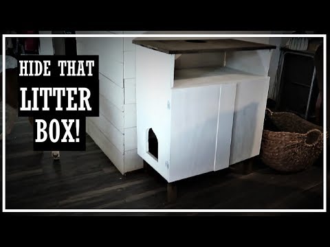 Hidden Litter Box//Dog Proof Litter Box//Cat Cabinet//DIY