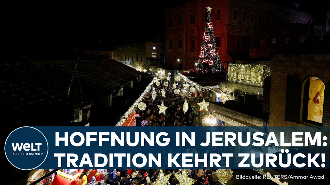 NACH GAZA-KRIEG: Jerusalems Altstadt feiert - Rückkehr des Weihnachtsbaums nach zwei Jahren Pause!
