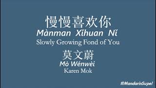 莫文蔚-慢慢喜欢你 歌词拼音英文 Karen Mok-Slowly Growing Fond of You lyrics w/ Pinyin&amp;English translation