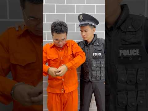SH - Police arrest Prisoner with Handcuffs Noob & Pro & Hacker #shorts