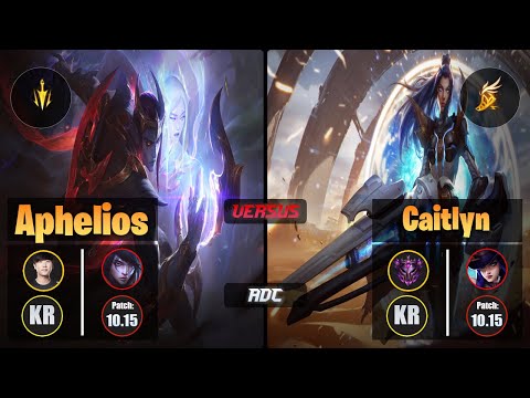 Ruler APHELIOS (ADC) [Lethal Tempo] VS CAITLYN - Master KR Patch 10.15