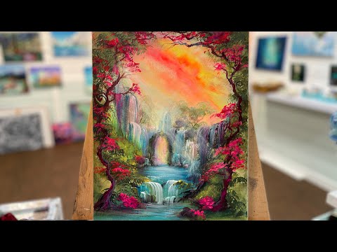 How To Paint “PINK HEAVEN” step by step painting tutorial acrylic