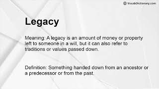Legacy Meaning