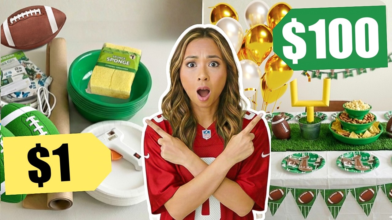 I Turned Dollar Tree Items into SUPER BOWL PARTY Dupes That Look EXPENSIVE!!