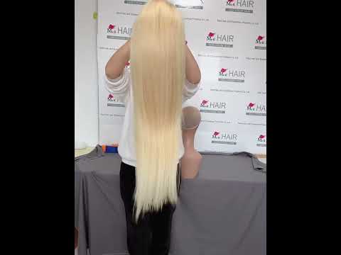 Transparent lace 13x6 full frontal 613 straight 30”wig