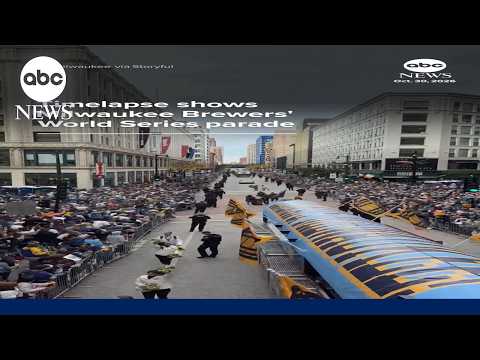 Timelapse shows Milwaukee Brewers' World Series parade