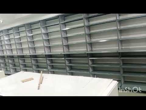 Metal wall mounted medical display rack