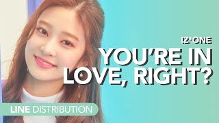 아이즈원 IZ*ONE - 반해버리잖아? You&#39;re In Love, Right? | Line distribution