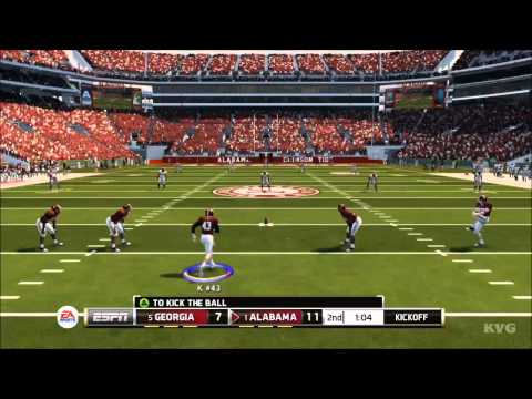 NCAA Football 14 - Georgia vs. Alabama Gameplay [HD]