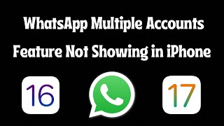 How to Fix WhatsApp Multiple Accounts Feature Not Showing in iPhone 2024