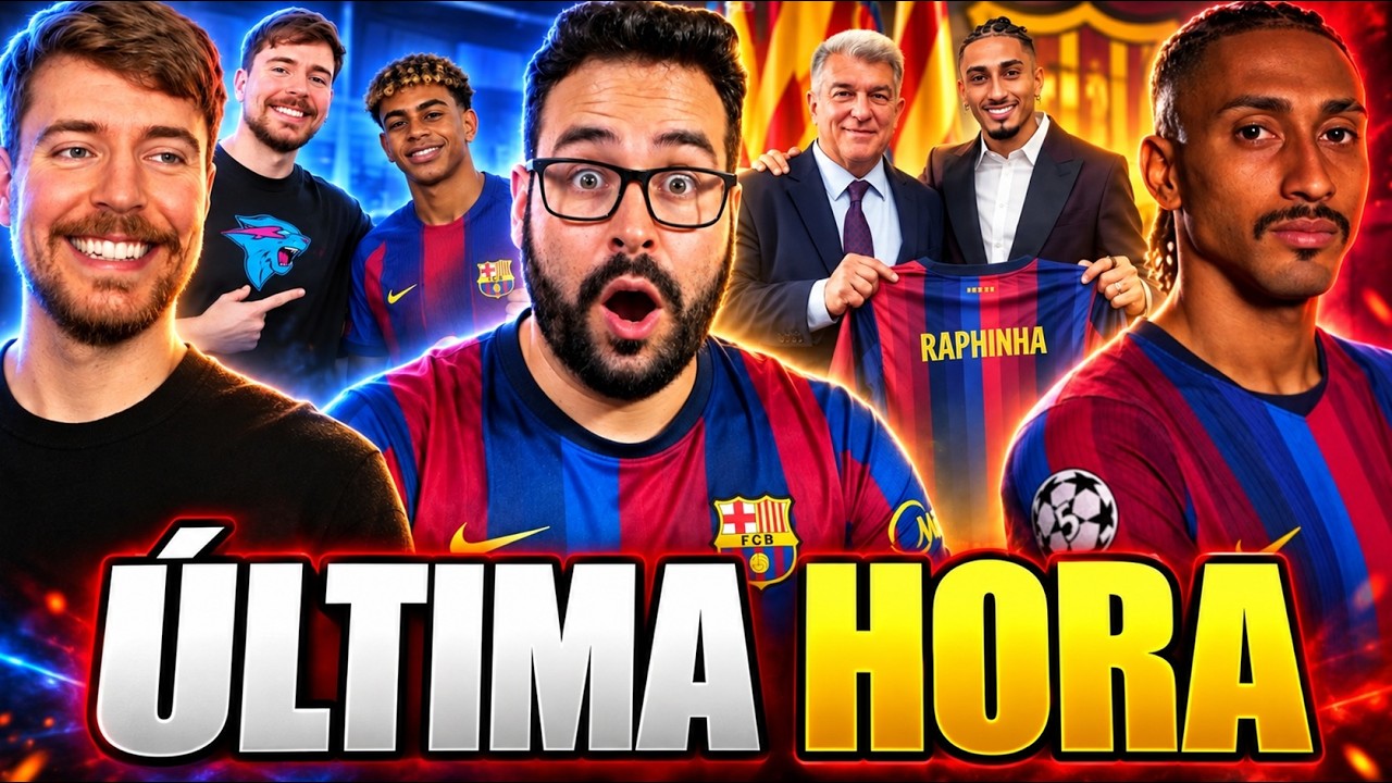 🚨¡LOCURA! MRBEAST con LAMINE YAMAL - RAPHINHA: "RENOVARÉ y QUIERO RETIRARME AQUÍ"