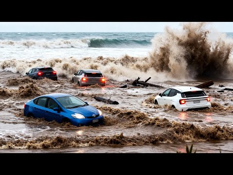 Chaos in Victoria, Australia !🌊 Terrifying Flash Flooding Sweep Cars Into the Sea on Great Ocean Rd