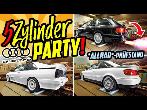 Die VOLLE LADUNG 5 Zylinder 20V TURBO! - Audi Urquattro, S2 Coupé & S6 Avant - QUATTRO PARTY!