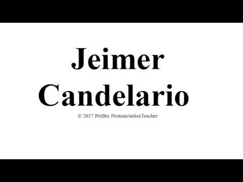 JEIMER CANDELARIO pronunciation 🔥 How to pronounce audio guide