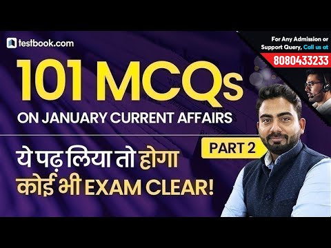 Top 100 Questions on January Current Affairs 2019 Part 2 | Current Affairs Revision Class