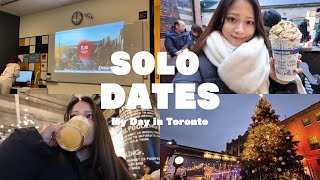 【1日Vlog】トロントの冬🇨🇦語学学校と1人クリスマスマーケット🎄✨