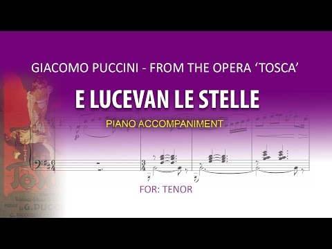 E lucevan le stelle / Karaoke piano / Giacomo Puccini / TENOR