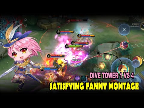 FANNY DIVE TOWER 1 VS 5 || SATISFYING FANNY MONTAGE