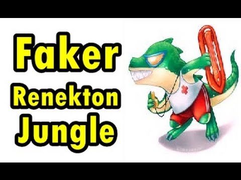 LOL Pro - Faker Renekton jungle play - Korea SoloQ