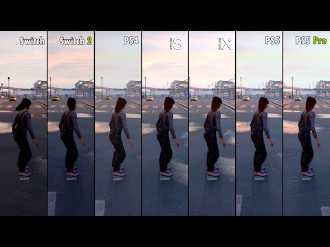 Nintendo Switch 1 vs. 2 vs. PS4 vs. Xbox Series S|X vs. PS5 vs. PS5 Pro Comparison | Tony Hawk's 3+4